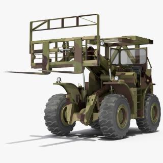 3D model Terrain Military Forklift Camo