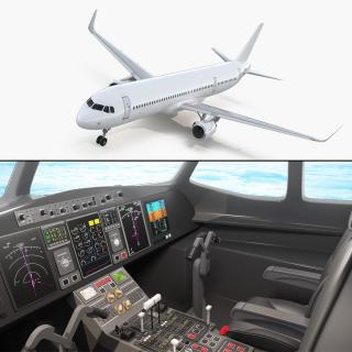 3D Airbus A321neo with Interior Generic