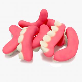 3D model Gummy Teeth Candies Bunch