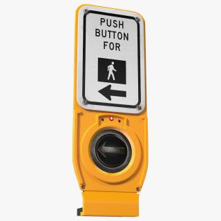 3D model NYC Crosswalk Button