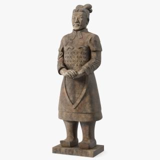 3D model Aged Terracotta Warrior 2