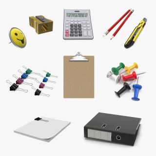 3D Stationery Collection 3 model