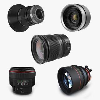 3D Camera Lenses Collection 3