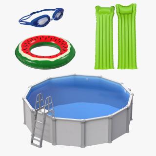 3D model Swimming Pool and Accessories Collection