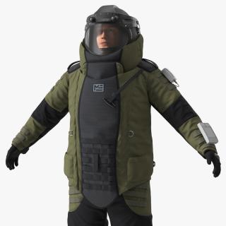 3D EOD 10 Bomb Suit Gloved model