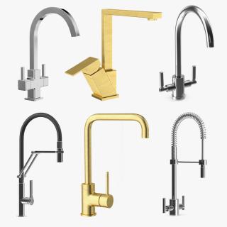 3D model Kitchen Taps Collection 4