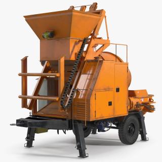 3D Concrete Mixer Pump JBT40 Dirty