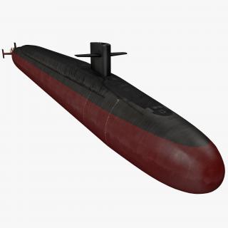 3D US Nuclear Submarine Ohio Class