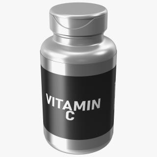 3D Vitamin C Jar model