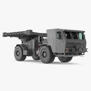 Grey Old Mine Flail Vehicle Hydrema 910 3D model