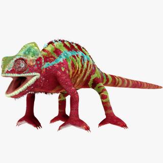 3D Chameleon Red model