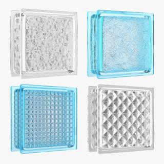 3D Glass Blocks Collection model