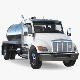 Peterbilt 537 White Vacuum Truck 3D