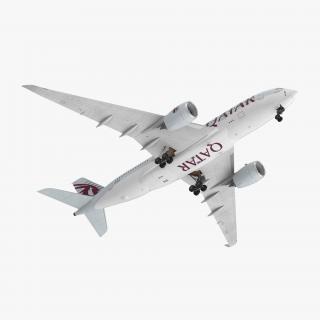 3D Airbus A350-800 Qatar