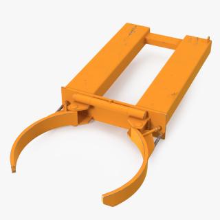 3D Single Drum Grab Lifter Forklift Attachment model