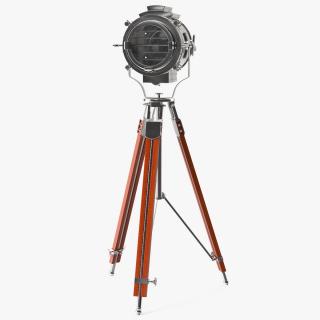 3D Nautical Retro Lamp Wooden Tripod model