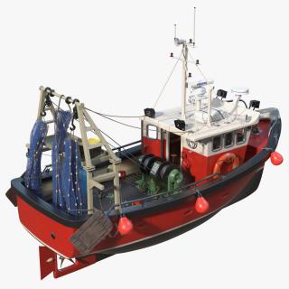 Old Cygnus GM28-38 Small Fishing Vessel 3D model