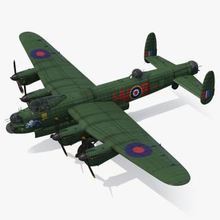 3D model Avro Lancaster Four Engined Heavy Bomber