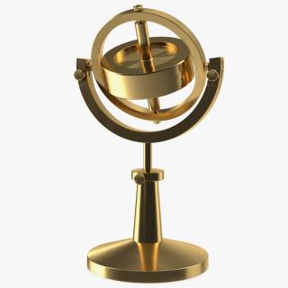 3D Vintage Brass Lecture Gyroscope Rigged model