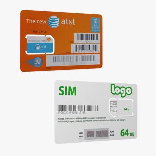 3D model Sim Cards Collection