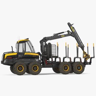 3D Forwarder Ponsse Buffalo 8W Dirty model