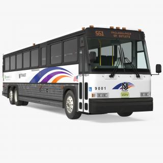 3D Intercity Bus MCI D4500 model