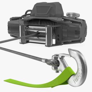 Unwound Cable Car Electric Winch 3D