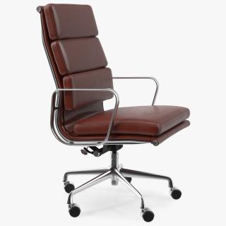 Executive Chair Brown Leather 3D model