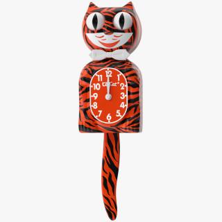 3D model Tiger Kit Cat Clock Exotic Pet