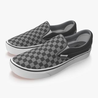 Classic Slip-On Checkerboard Sneakers Vans 3D