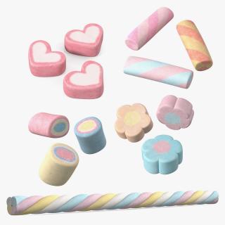 Shaped Marshmallows Collection 3 3D