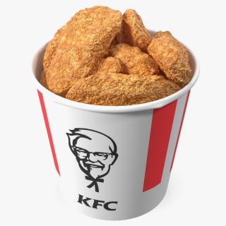 Bucket of KFC Chicken Wings 3D