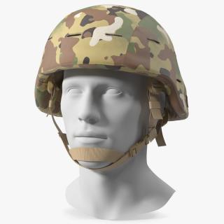 Advanced Combat Helmet Yellow Camo 3D model