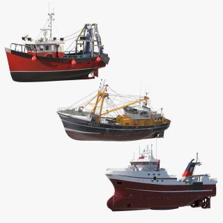 3D Trawler Fishing Vessels Collection 2