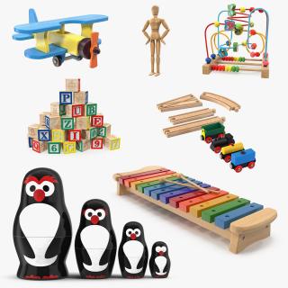 Wooden Toys 3D Models Collection 3D