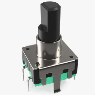 3D Mini Push Button Switch model