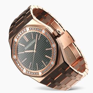 3D Audemars Piguet Royal Oak Khaki Diamond-Set Pink Gold model