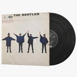 The Beatles Vinyl Album Cover 3D model