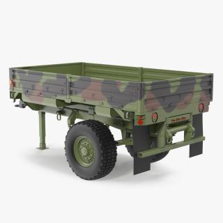 Military Cargo Trailer M1082 Camouflage 3D model