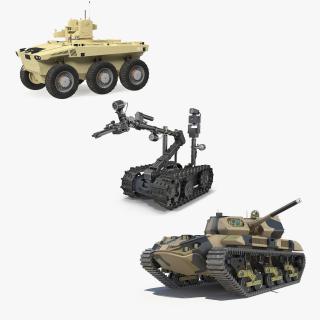 3D model Rigged Military Robots Collection 2