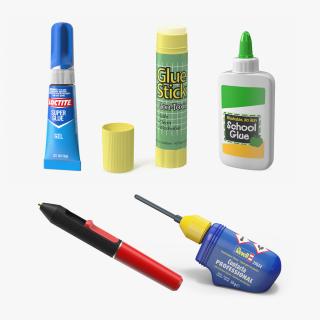 3D Glue Tubes Collection 4 model