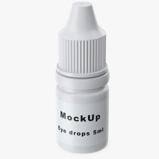 3D Medical Drops Bottle 5ml Mockup