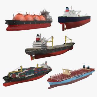 Cargo Ships Collection 3 3D model