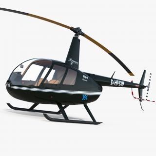 3D Light Helicopter Robinson R44 Raven II model