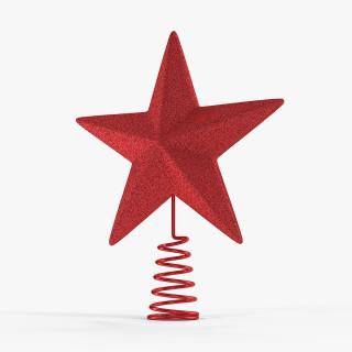 Red Star Tree Topper Holder 3D