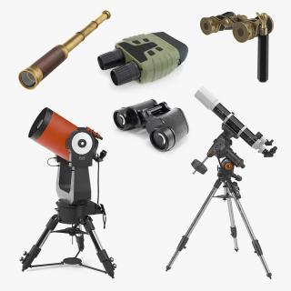 3D Binoculars and Telescopes Collection 5 model