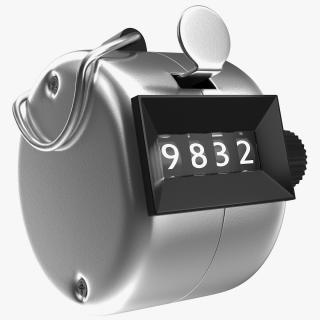 3D Mechanical Handheld Tally Counter model