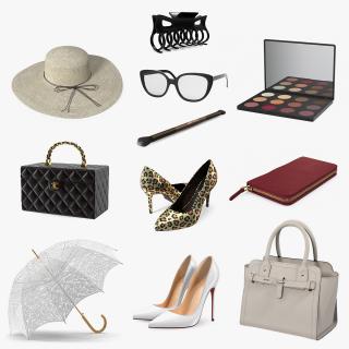 Womens Fashion Accessories Collection 5 3D model