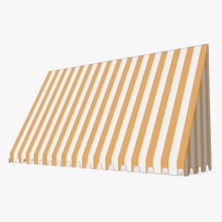 Storefront Awning Tent Striped Orange 3D