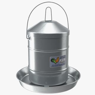 Tuff Stuff Galvanized Poultry Feeder 27Lbs 3D